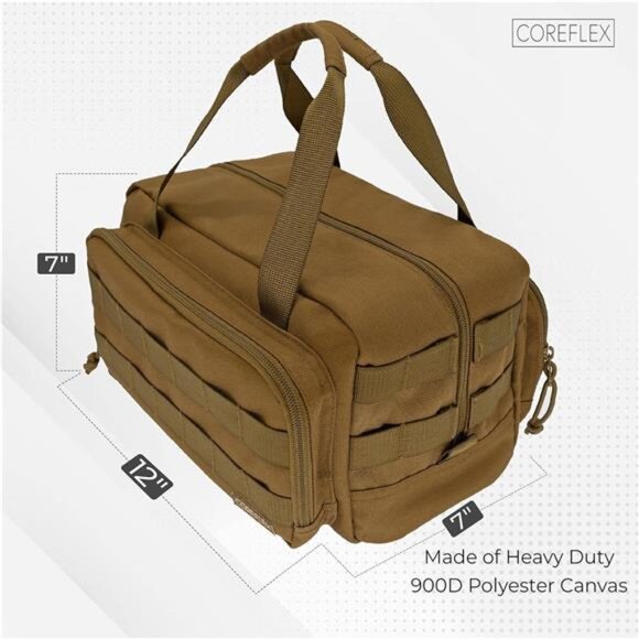 12-Inch Heavy Duty Tool Bag, Tactical Gear Range EDC Bag for cars, - Picture 3 of 8